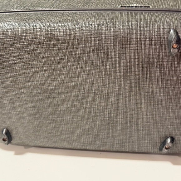 Vintage American Tourister Tiara Travel Train Case Tweedy Blue - Picture 4 of 8